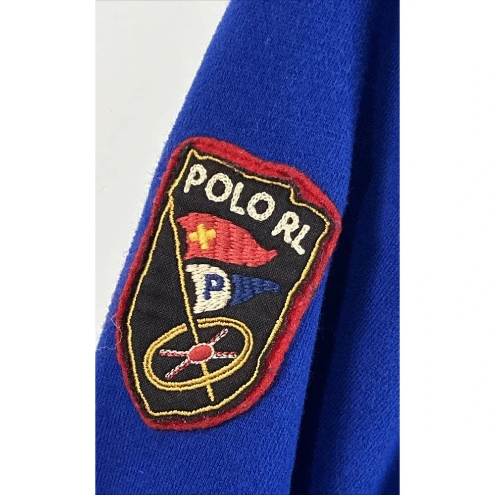 Boys Vintage Polo Ralph Lauren Shawl Collar Sweatshirt Sz XL 18-20 Polo Patch